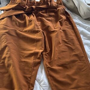 Grace Karin Tan Paperbag Waist Pants